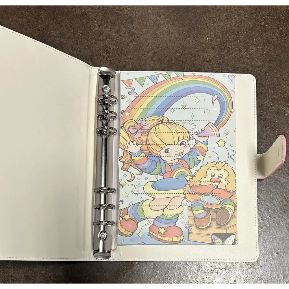 Rainbow Brite A5 binder with matching paper, tote bag, Divider Bundle